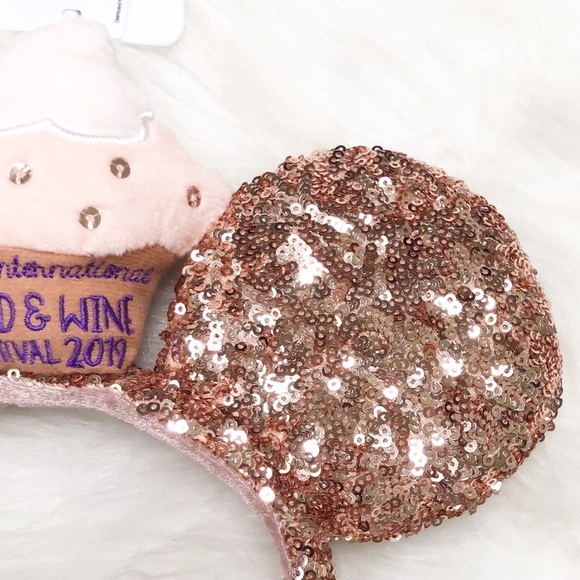 Disney Parks Food & Wine Cupcake Rose Gold Ears - Picture 4 of 8